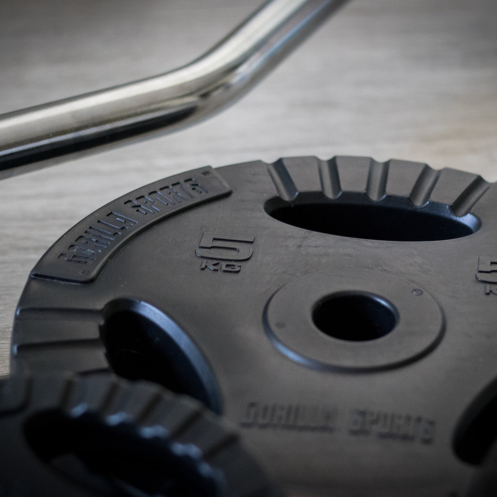 Levypainot 4x5kg 2x2,5kg 2x1,25kg, 30mm Vinyylipainot Otekahvoilla, Musta