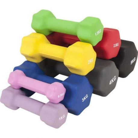Aerobic käsipainot hexagon 1-10kg