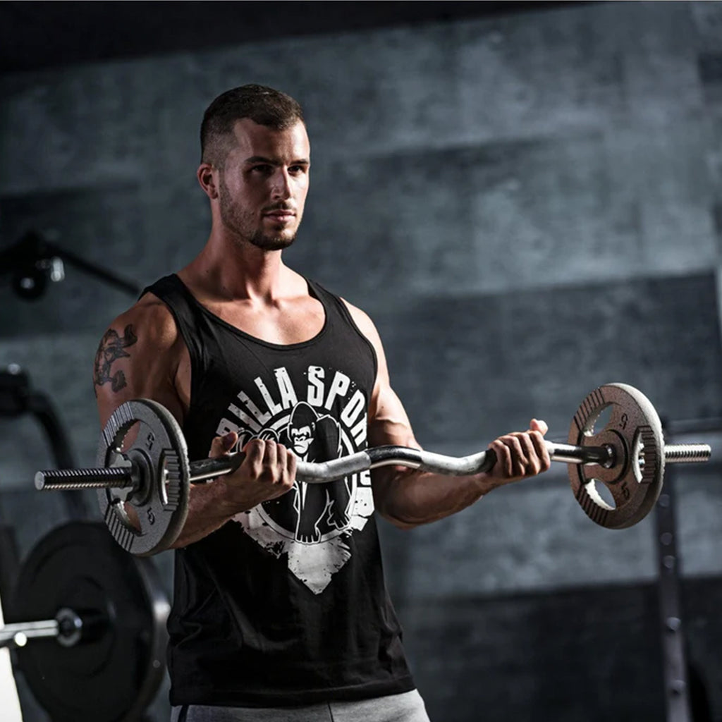 Levytankosarja 35kg / Valurauta Tri Grip Levypainot + EZ Kulmatanko 120cm, Ø 30/31mm