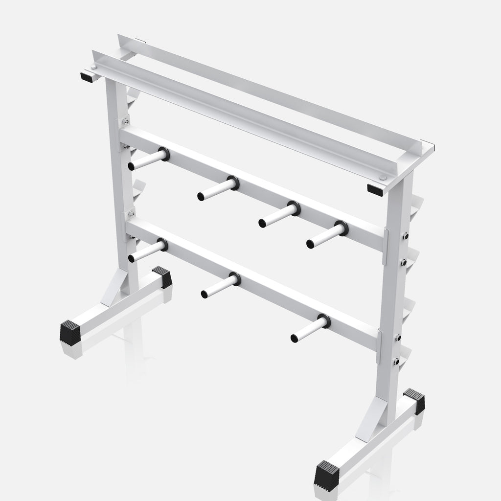 Painoteline, Levy- ja Käsipainoille sekä Levytangoille, Ø 30mm, 400kg, Valkoinen