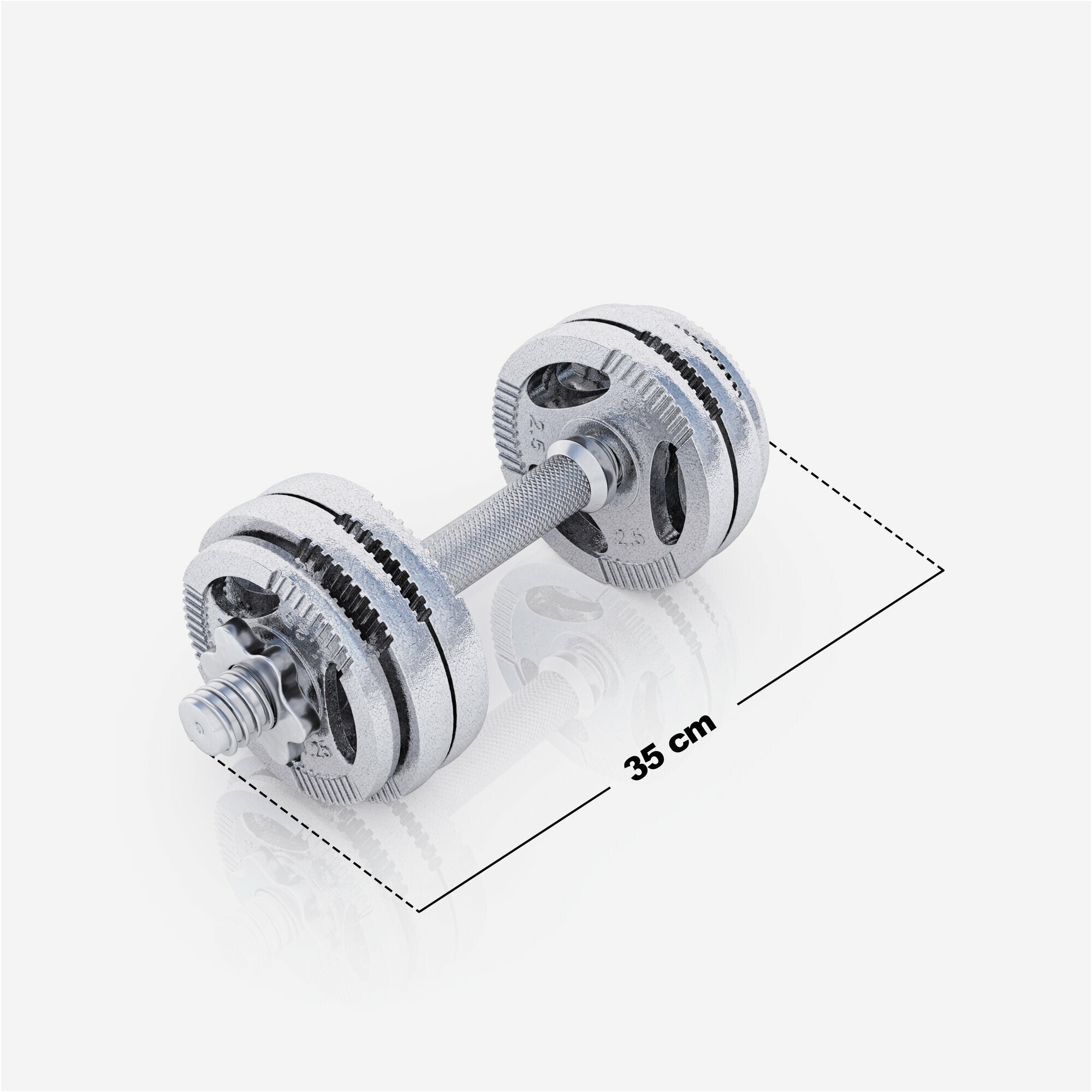 Valurautainen Tri Grip Käsipainosetti 30kg Kierrelukoilla 35cm, Ø 30/31mm 2kpl