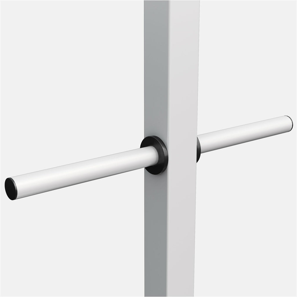 Levypainoteline, Pystymallinen, Ø 30mm, 200kg, Valkoinen