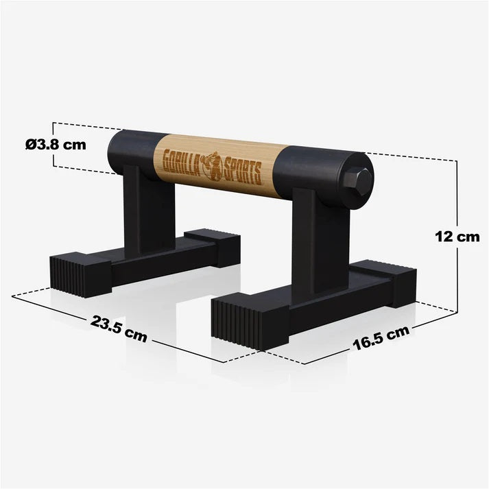 Punnerruskahvat 2 kpl, Puu / Teräs, Max. 300 kg / puoli