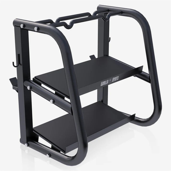 Monipuolinen Käsipainoteline 2-Tasoa 52x68,5x62cm Max. 300kg Musta