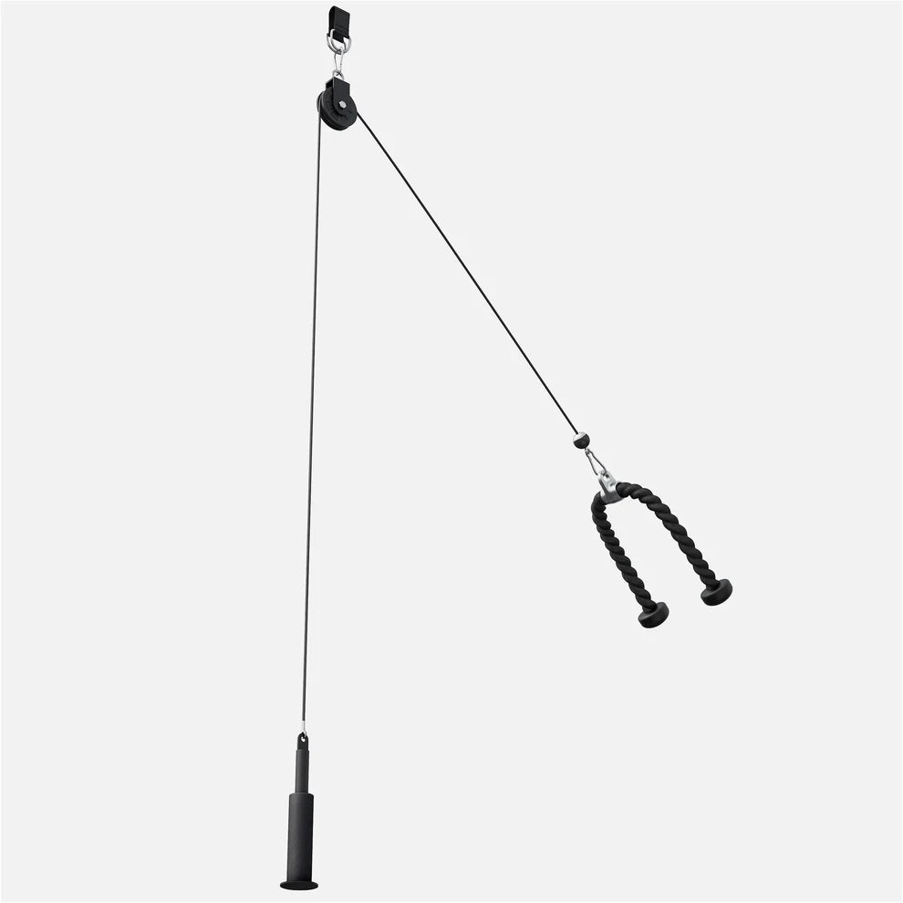 Taljasetti Kotiin Ojentajaköydellä, Levypainokuormitteinen, Ripustettava, Max 150 kg