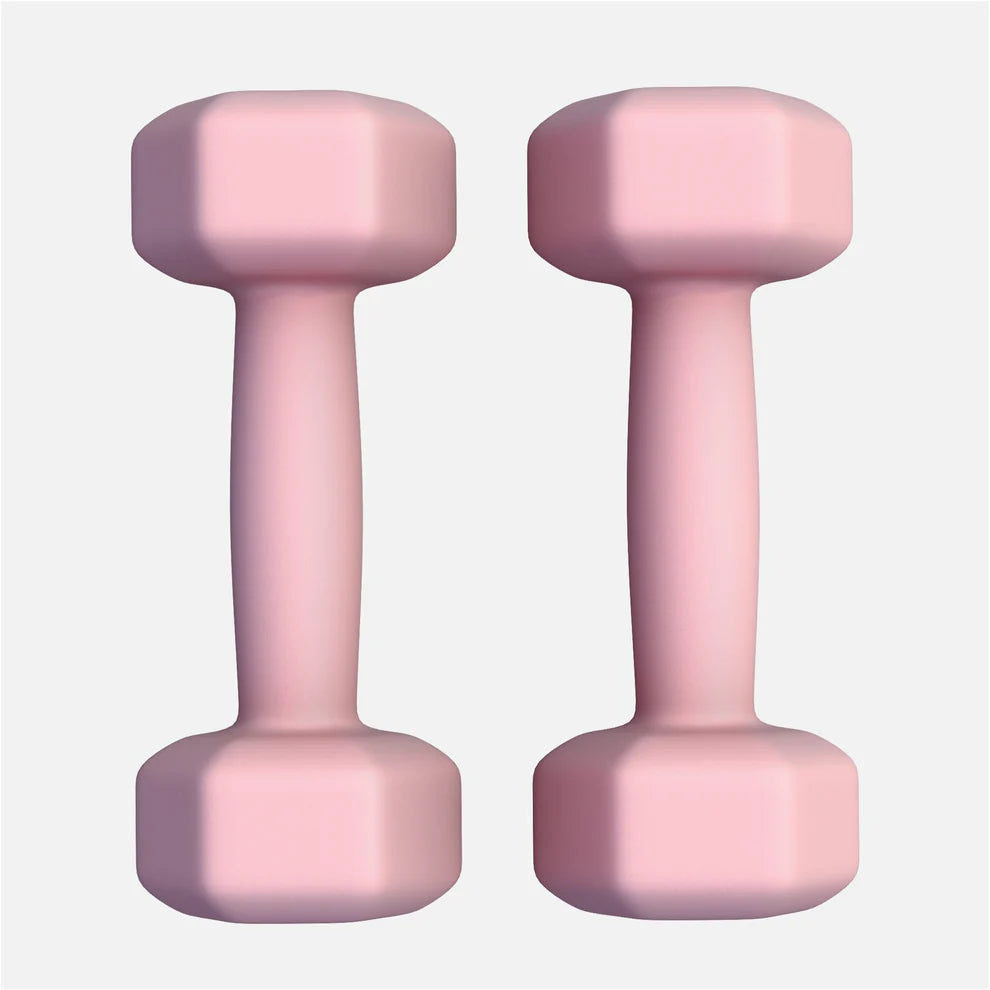 Aerobic / Neopreenikäsipainot, 1,5kg / 2kpl, 16x6,5cm, Vaaleanpunainen