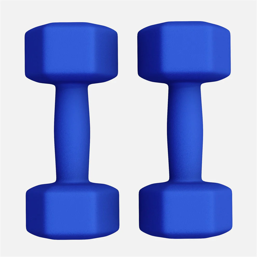 Aerobic / Neopreenikäsipainot, 5kg / 2kpl, 21x9,5cm, Laivastonsininen