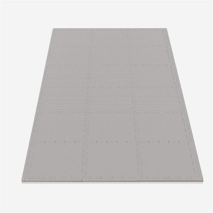 Suojamatto / Palamatto, 18 Palaa + 18 Reunapalaa 30x30x1cm, EVA-Vaahtomuovi, Harmaa