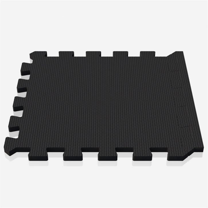 Suojamatto / Palamatto, 18 Palaa + 18 Reunapalaa 30x30x1cm, EVA-Vaahtomuovi, Musta