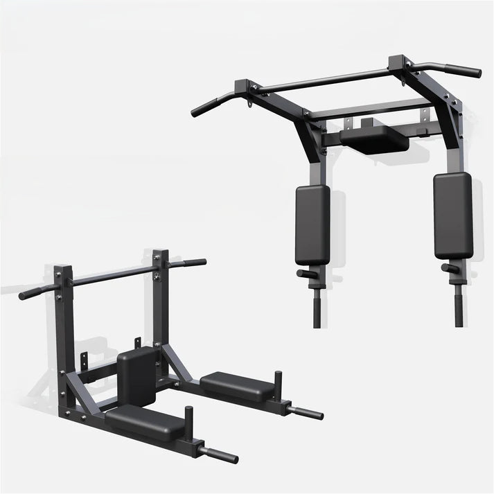 4in1 Leuanvetotanko / Dippiteline Seinään 102x83x55cm Max. 300kg Musta