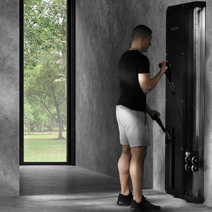 MAXXUS Seinään Kiinnitettävä Talja 60kg Painoilla 63x19x197cm Musta SmartGym H1