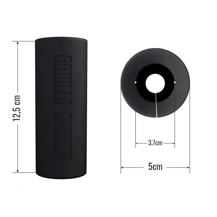 Fat grips / Tangonpaksuntajat / Otekahvat Ø 25/30mm 5x12,5cm 2kpl Musta