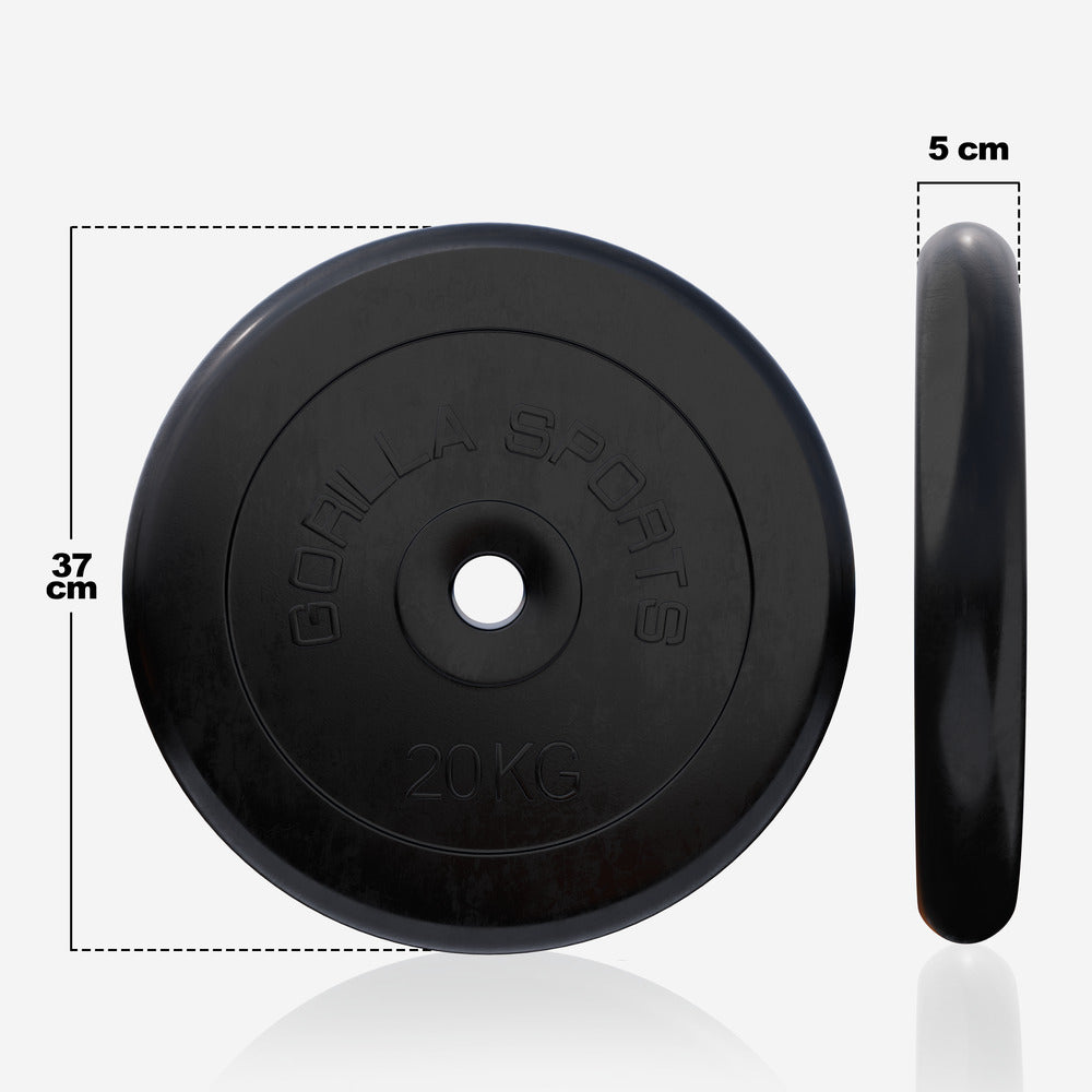 Levypaino 20kg, 30mm Kuminen Levypaino, Musta