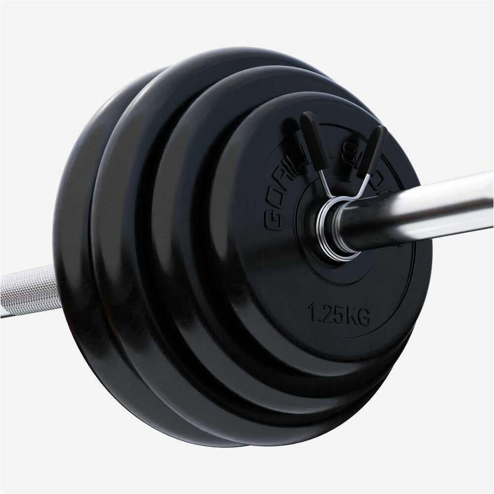 Levypainot 2x1,25kg 2x2,5kg 4x5kg, 30mm Kumiset Levypainot, Musta