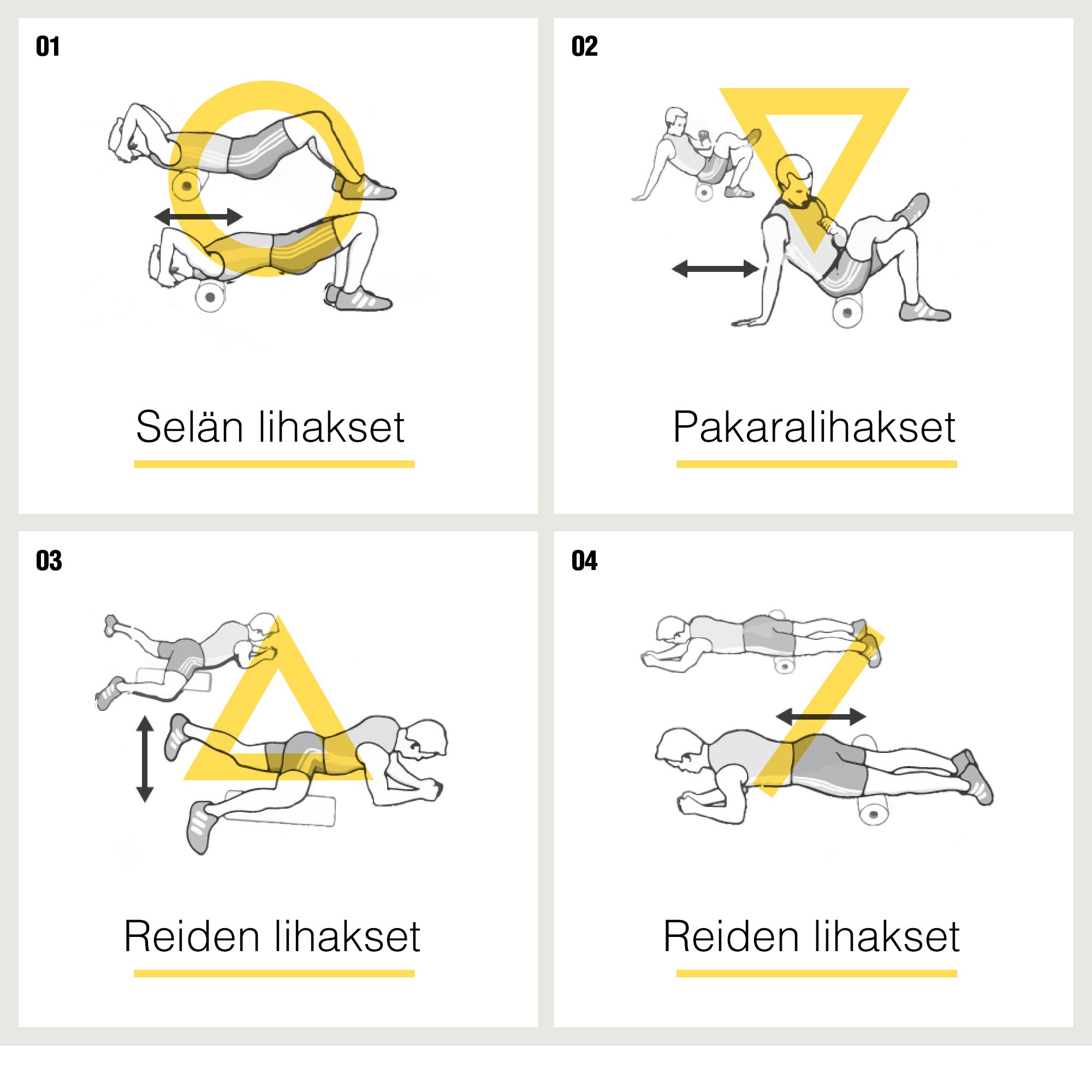 Pilatesrulla PRO, Hierontarulla, Musta, 33x14cm