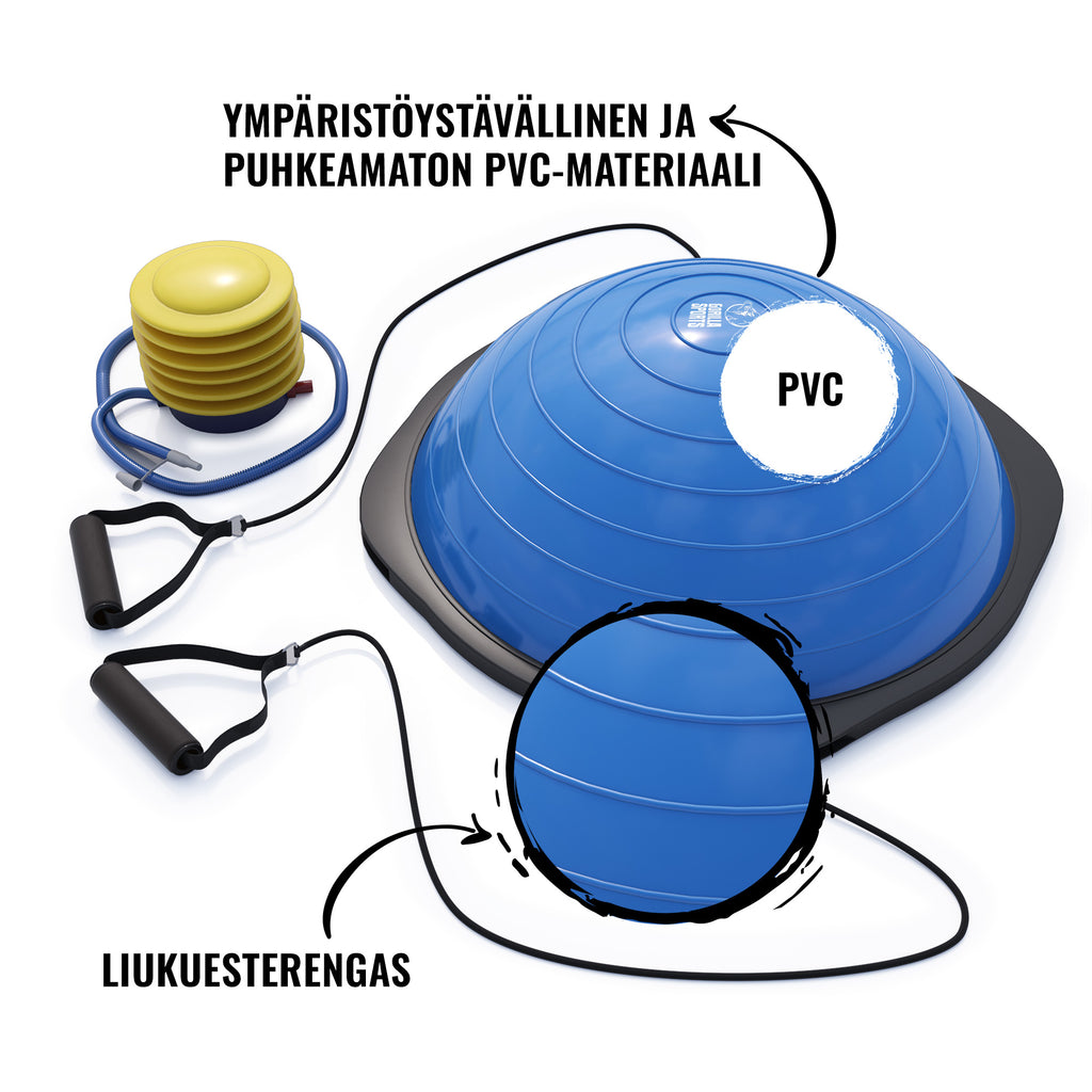 Bosu Pallo Balance Trainer, Puolipallo Kahvoilla, 52cm