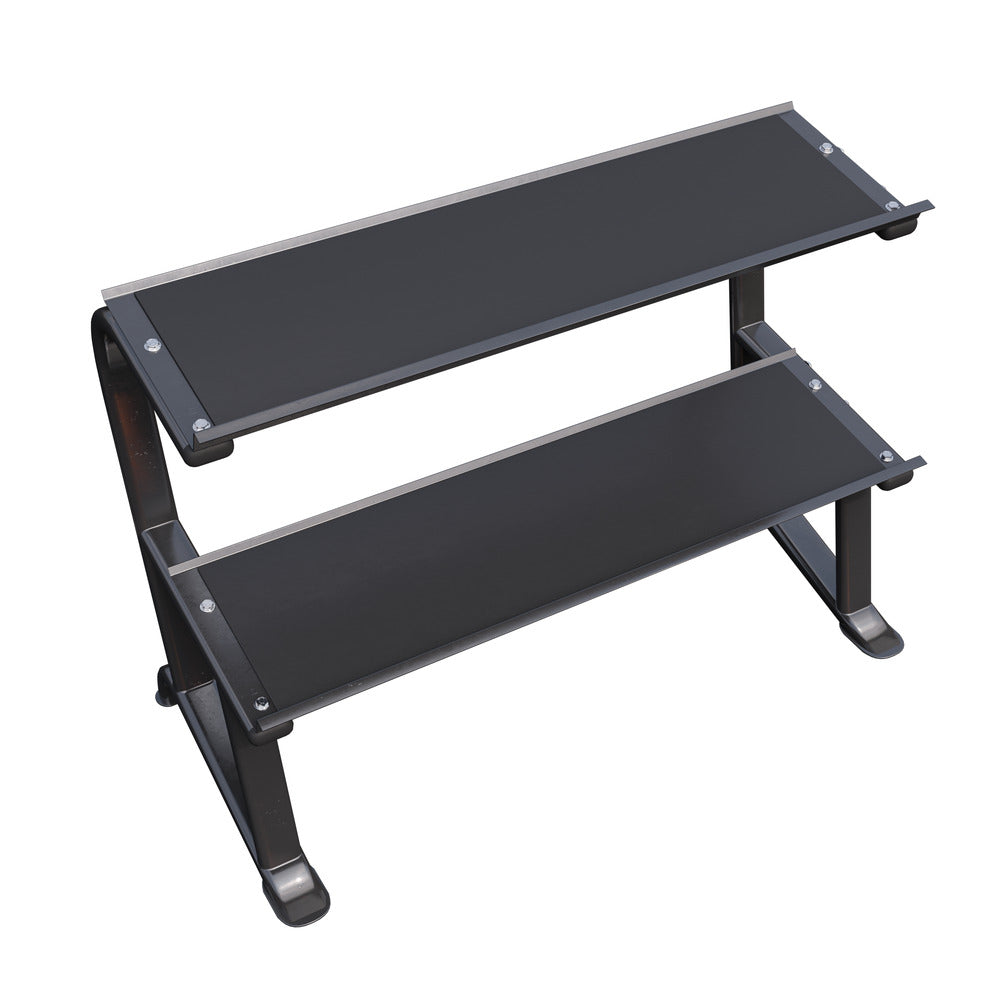 Käsipainoteline Hexagon Käsipainoille 2-Tasoinen 143x66x100cm Max. 500kg Musta