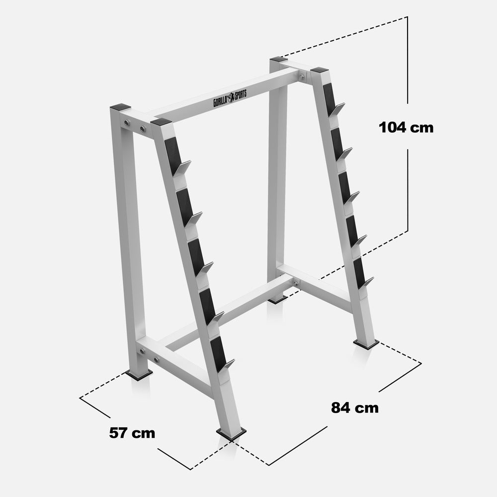 Teline Levytangoille Ja Painotangoille 83x57x104cm Valkoinen