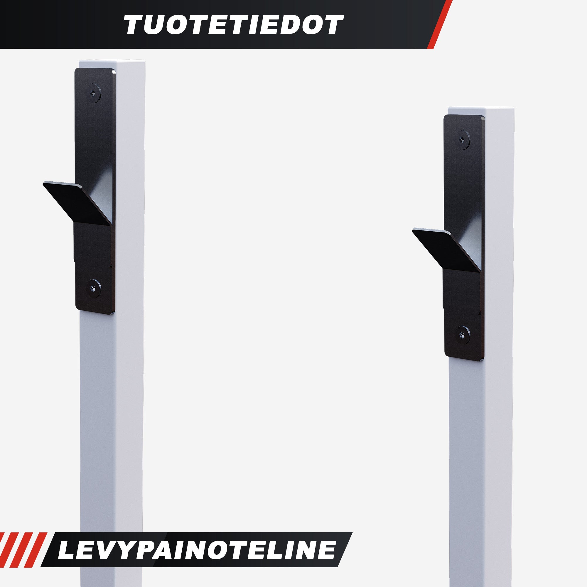 Leveä Painonnostopenkki / Punnerruspenkki 143x110x103cm Max. 250kg Valkoinen