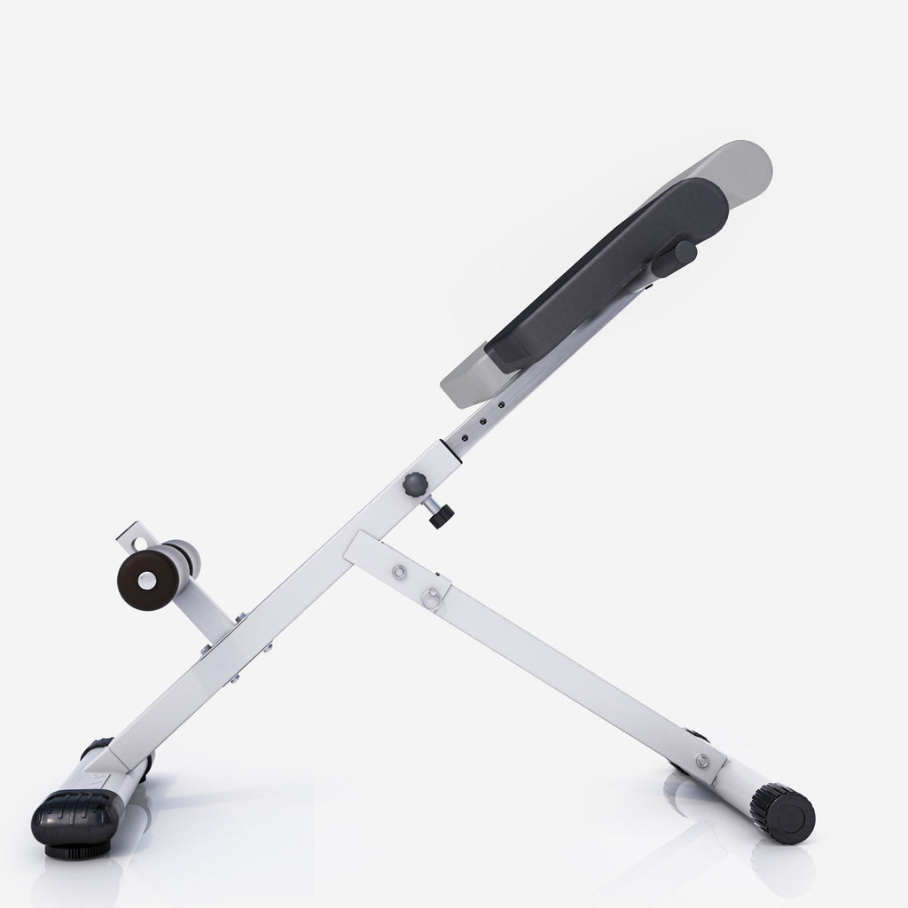 Selkäpenkki / Selkälihaslaite Taitettava Säädettävä 98x49x71-79cm Valkoinen