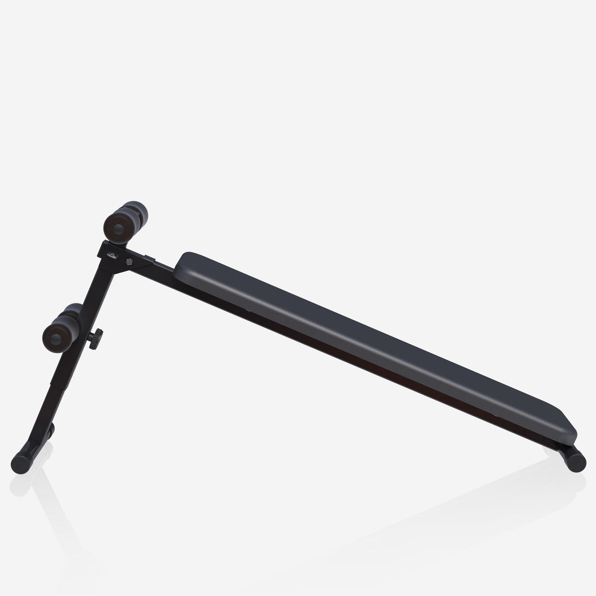 Säädettävä Vatsalihaspenkki / Treenipenkki Pehmusteella 120x32x60cm Musta