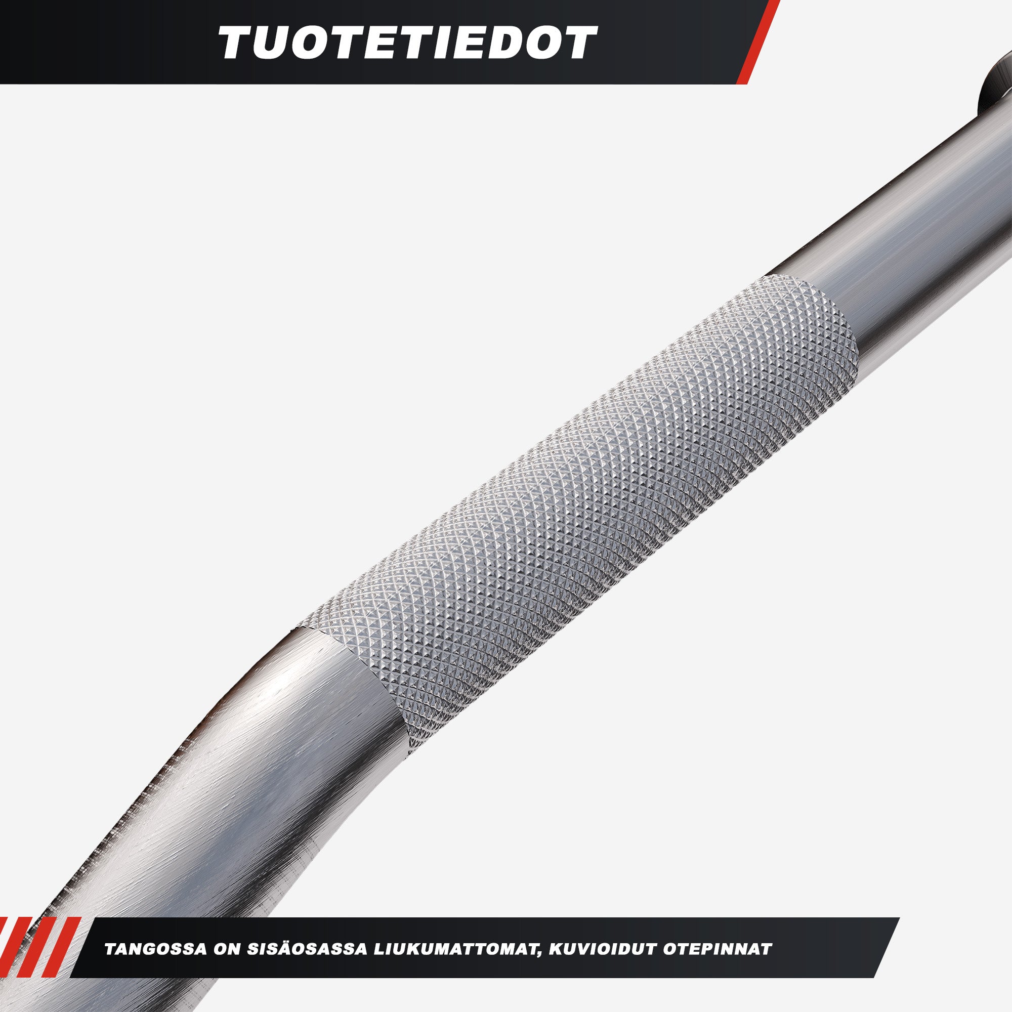 Lapiokahvatanko Vetotanko Taljaan 93cm, 6.5kg, Max. 200kg Kromi