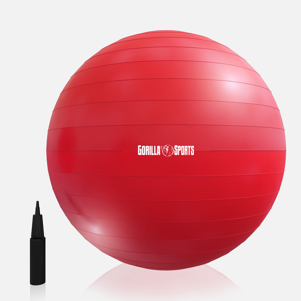 Jumppapallo 55cm, Harjoituspallo ja Pumppu, Useita Värejä