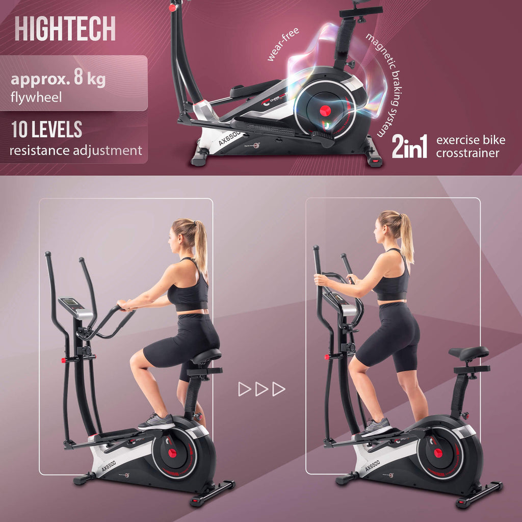 Christopeit Sport Crosstrainer / Kuntopyörä hybridikuntolaite AX 6500