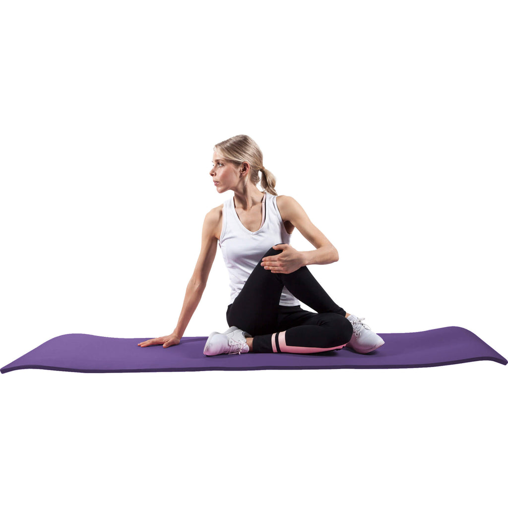 Jumppamatto Kantohihnalla, Violetti, 190x100x1,5cm