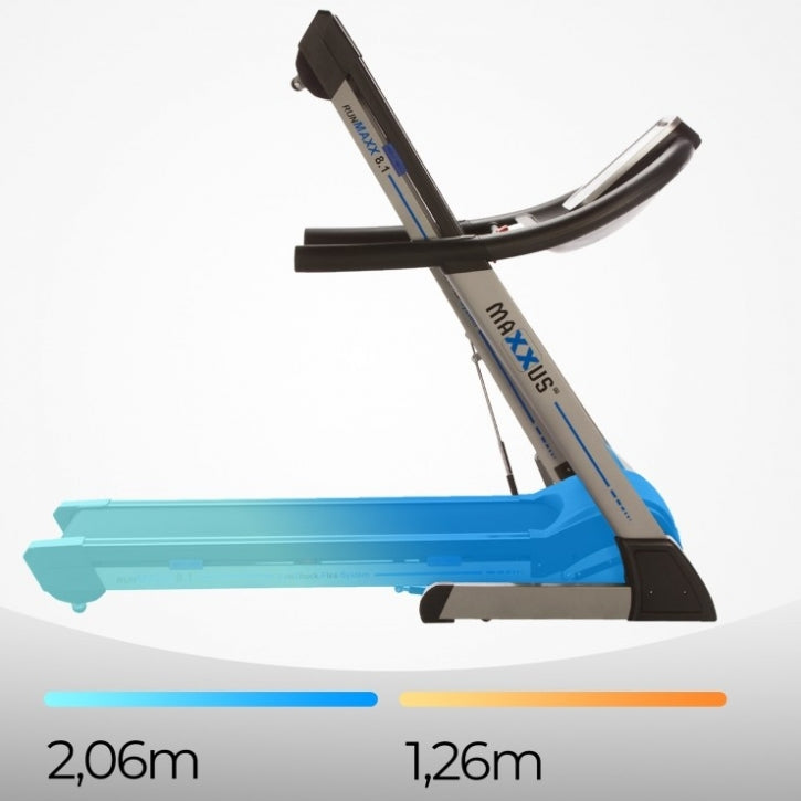 Juoksumatto MAXXUS 8.1 – Kokoontaitettava, 20 km/h,  max.140 kg, LED-Näyttö