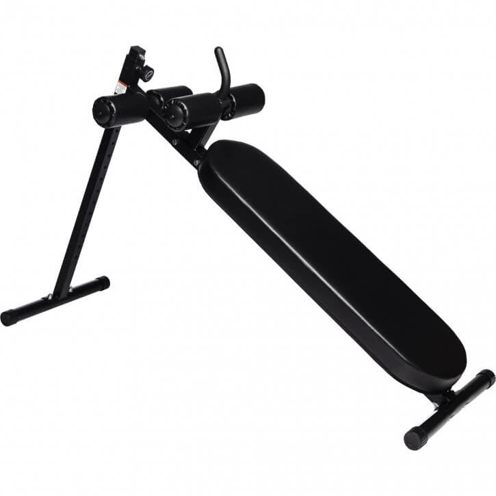 Säädettävä Sit-Up Penkki / Vatsalihaspenkki Pehmusteella 169x55x103cm Musta