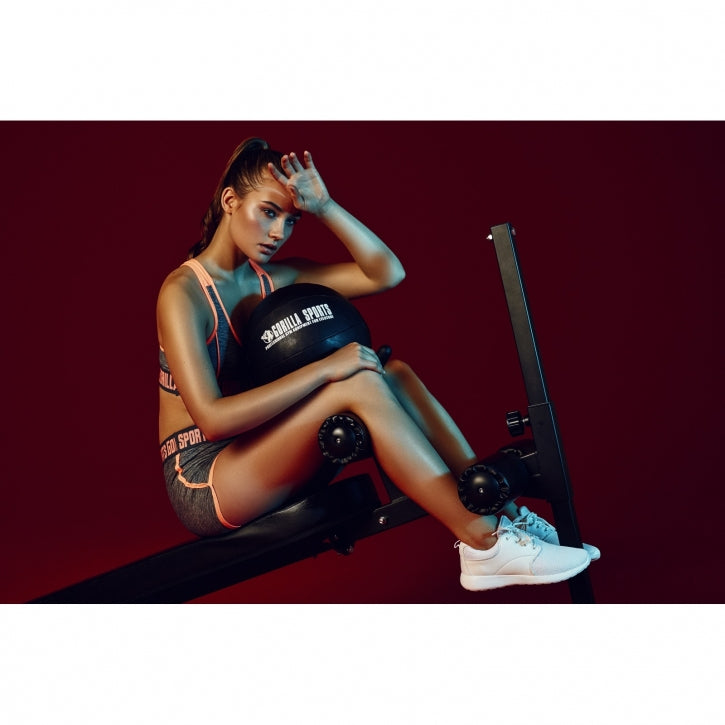 Säädettävä Sit-Up Penkki / Vatsalihaspenkki Pehmusteella 169x55x103cm Musta