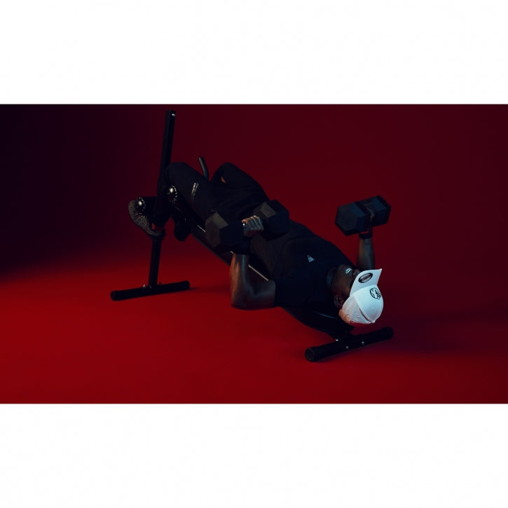 Säädettävä Sit-Up Penkki / Vatsalihaspenkki Pehmusteella 169x55x103cm Musta