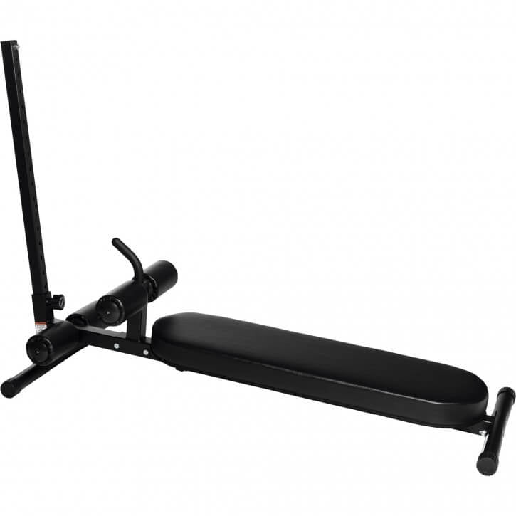 Säädettävä Sit-Up Penkki / Vatsalihaspenkki Pehmusteella 169x55x103cm Musta