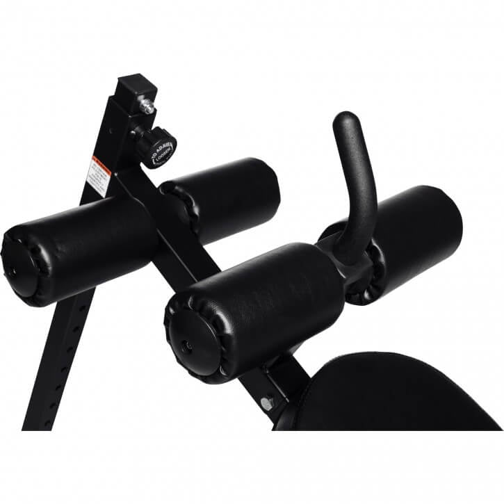 Säädettävä Sit-Up Penkki / Vatsalihaspenkki Pehmusteella 169x55x103cm Musta