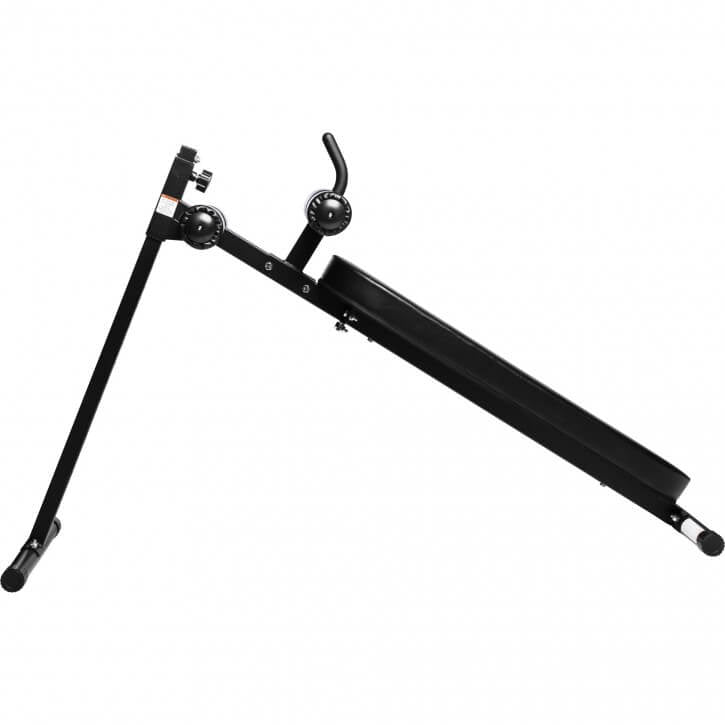 Säädettävä Sit-Up Penkki / Vatsalihaspenkki Pehmusteella 169x55x103cm Musta