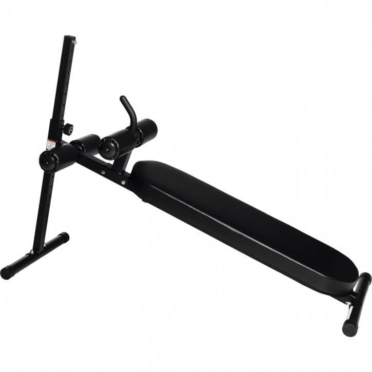 Säädettävä Sit-Up Penkki / Vatsalihaspenkki Pehmusteella 169x55x103cm Musta