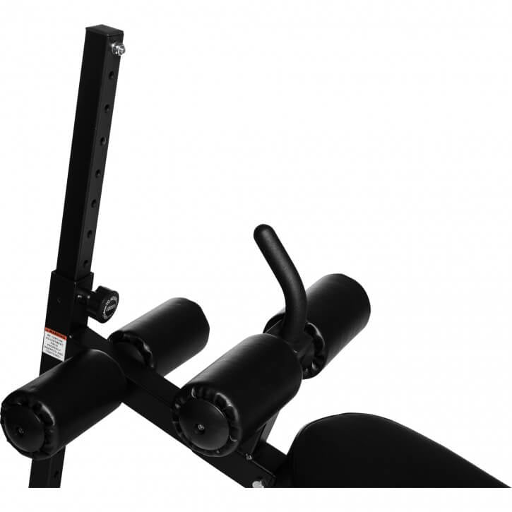 Säädettävä Sit-Up Penkki / Vatsalihaspenkki Pehmusteella 169x55x103cm Musta