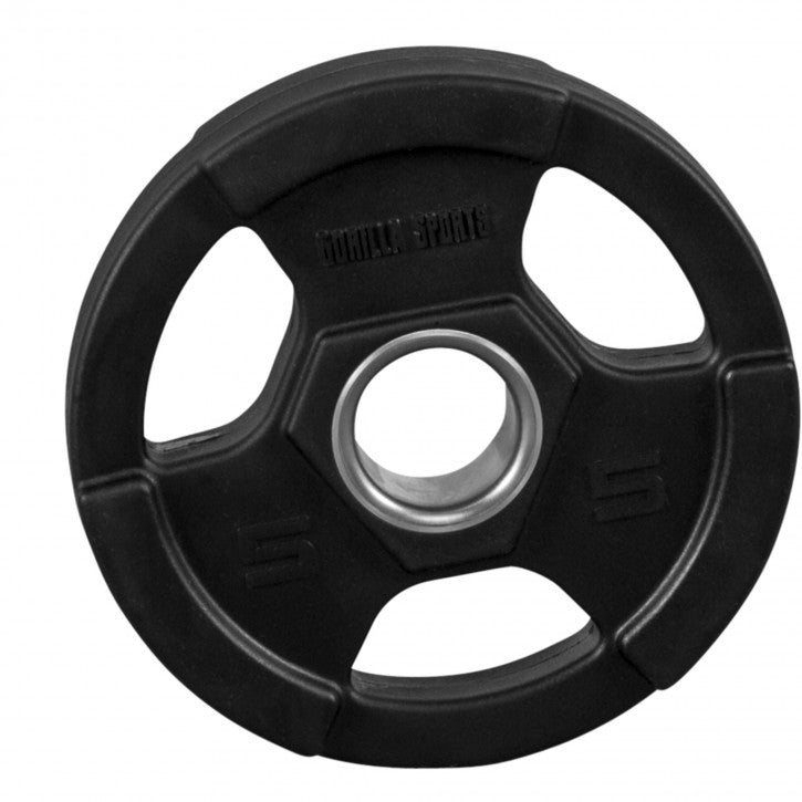 Olympia Levypaino 5kg, 50mm Rautainen Vinyylipaino Otekahvoilla, Musta