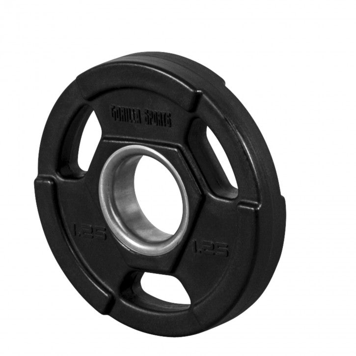 Olympia Levypaino 1,25kg, 50mm Rautainen Vinyylipaino Otekahvoilla, Musta