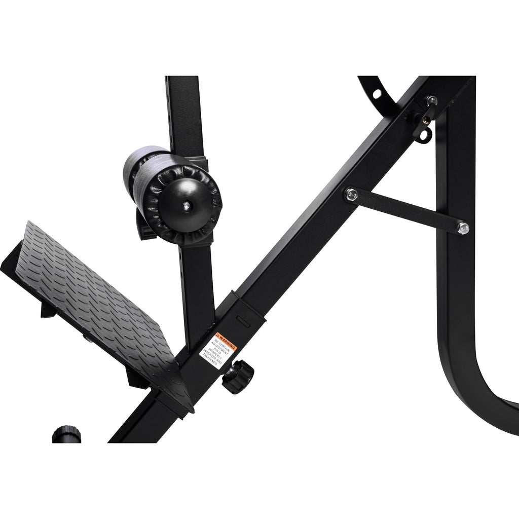 Säädettävä Selkälihaslaite / Selkäpenkki Jalka- Ja Reisituella 143x60x101,5cm Musta