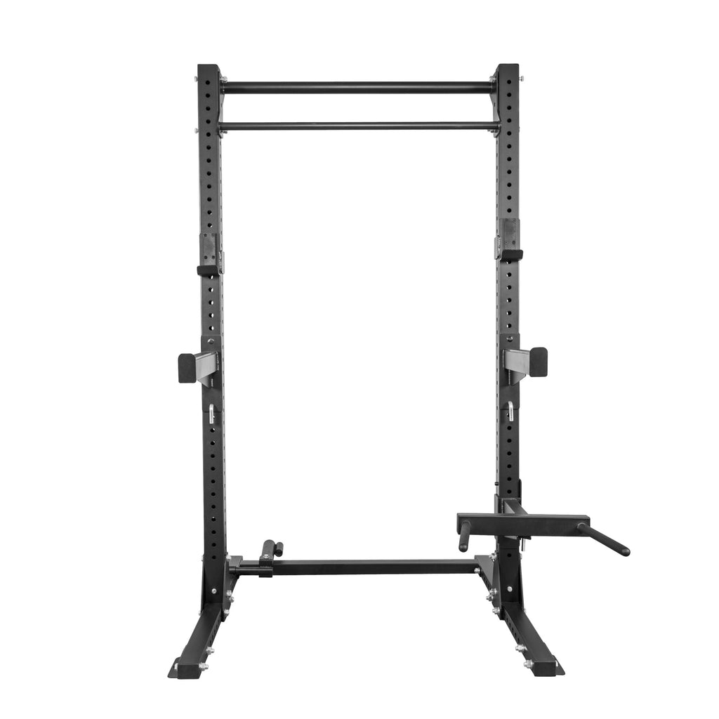 Kyykkyräkki / Half Power Rack Dippiasemalla Ja Tankonivelellä 129,8x162,5x215,8cm Musta