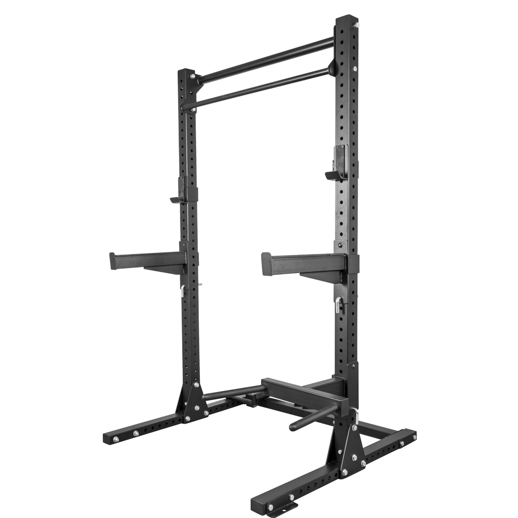 Kyykkyräkki / Half Power Rack Dippiasemalla Ja Tankonivelellä 129,8x162,5x215,8cm Musta