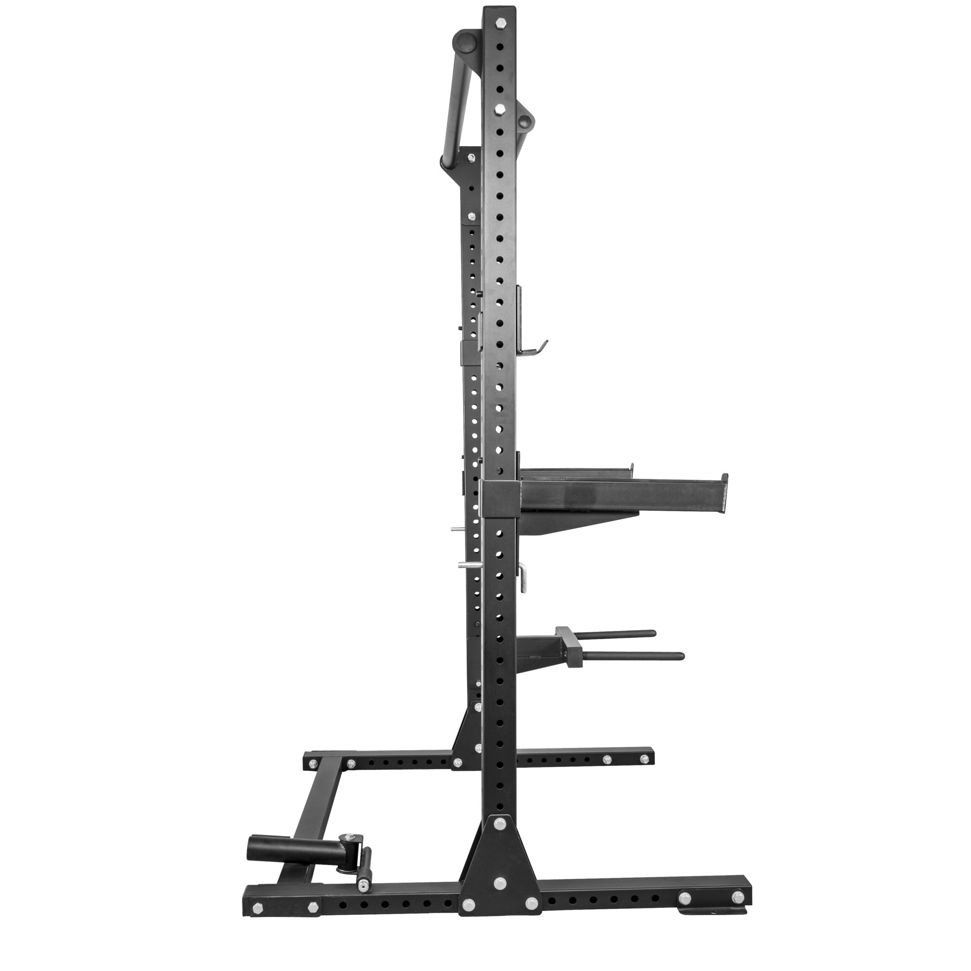 Kyykkyräkki / Half Power Rack Dippiasemalla Ja Tankonivelellä 129,8x162,5x215,8cm Musta