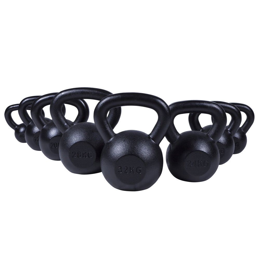 Valurautainen Kahvakuula 4 kg - 32 kg, Musta