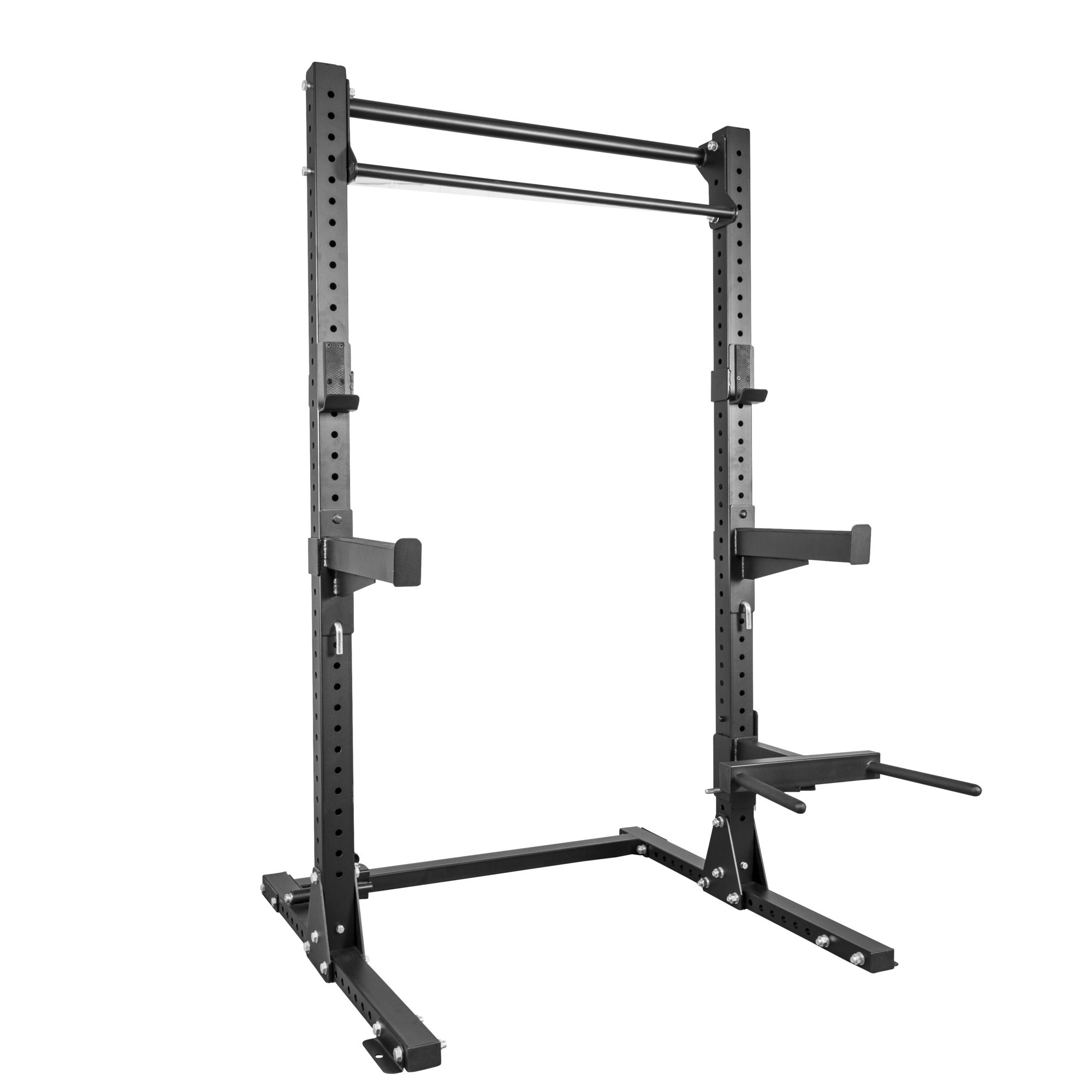 Kyykkyräkki / Half Power Rack Dippiasemalla Ja Tankonivelellä 129,8x162,5x215,8cm Musta