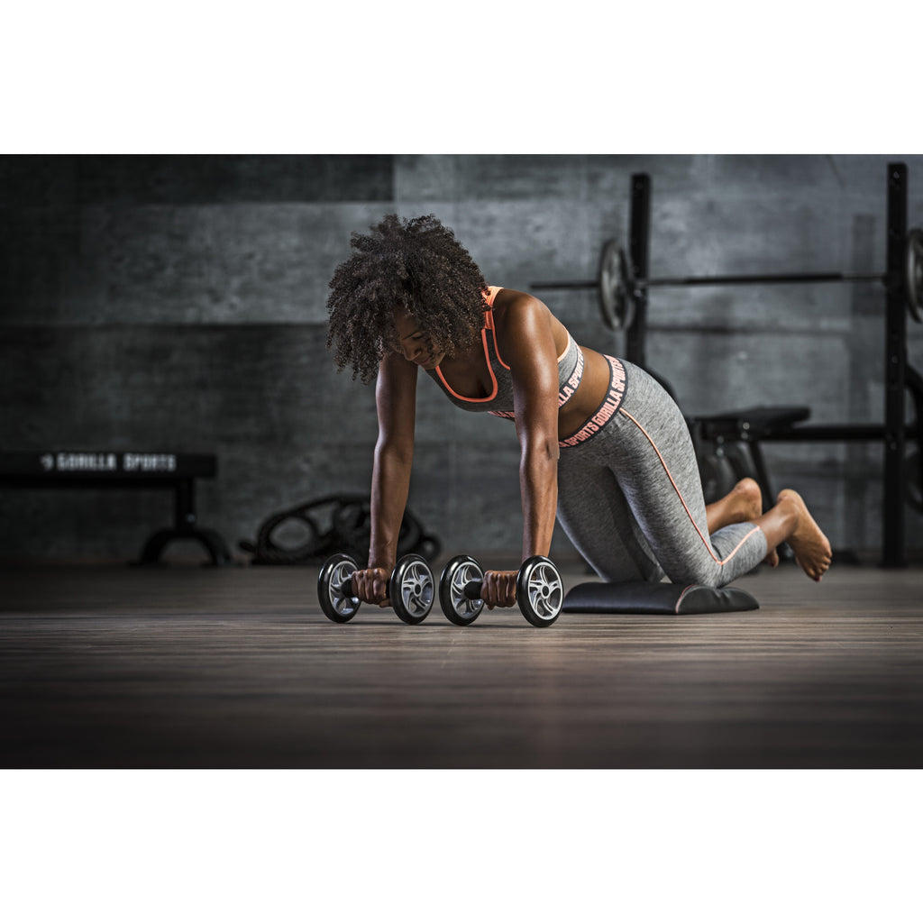 Ab Roller Kahvat / Voimapyörät Pehmusteilla Musta/Harmaa 2kpl