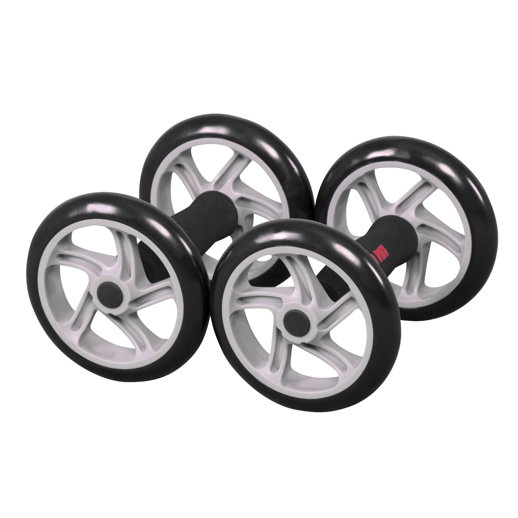 Ab Roller Kahvat / Voimapyörät Pehmusteilla Musta/Harmaa 2kpl