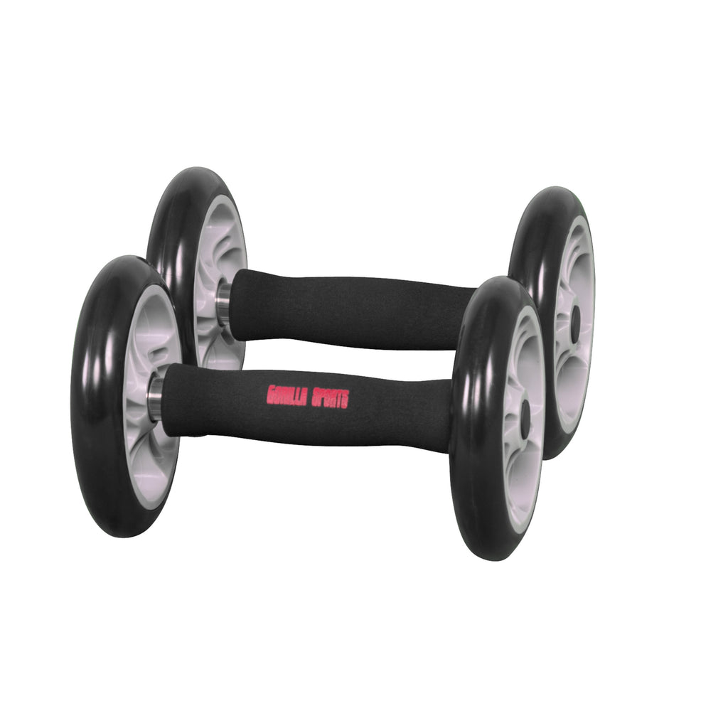 Ab Roller Kahvat / Voimapyörät Pehmusteilla Musta/Harmaa 2kpl