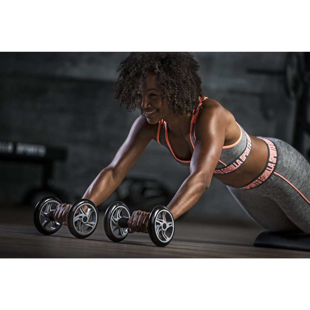 Ab Roller Kahvat / Voimapyörät Pehmusteilla Musta/Harmaa 2kpl